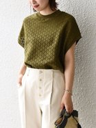 【シップス/SHIPS】の【WEB限定】 手洗い可能 アイレット クルーネック プルオーバー オリーブ|ID: prp329100004933237 ipo3291000000037326284