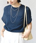【シップス/SHIPS】の【WEB限定】 手洗い可能 アイレット クルーネック プルオーバー ネイビー|ID: prp329100004933237 ipo3291000000037326286