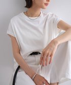 【アンドミー/andme】のUSAコットン 汗染み防止 フレンチスリーブ 半袖 Tシャツ 人気、トレンドファッション・服の通販 founy(ファニー) ファッション Fashion レディースファッション Fashion for Women トップス・カットソー Cut & Sew Tops シャツ・ブラウス・オフィスカジュアル Elegant Blouses & Button-Ups ロングTシャツ・Tシャツ Longline T-Shirts & Tees サロペット Overalls, Salopette シンプル Simple, Minimal スリット Slit, Slit Detail スリーブ Sleeve, Long Sleeve / Short Sleeve フレンチ French, French Style 半袖 Short Sleeve, Half Sleeve ロング Long, Long-Length おすすめ Recommended / Our Picks thumbnail オフホワイト|ID: prp329100004933239 ipo3291000000037028080