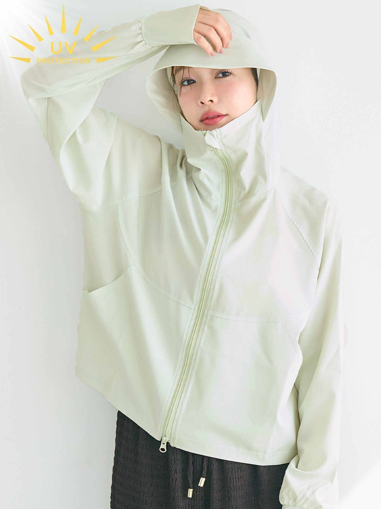 【コカ/COCA】の【UVカット】ドルマンパーカー インテリア・キッズ・メンズ・レディースファッション・服の通販 founy(ファニー) 　ファッション　Fashion　レディースファッション　Fashion for Women　トップス・カットソー　Cut & Sew Tops　レディースパーカー・カジュアルフーディー　Casual Hoodies & Sweatshirts　春　Spring　コンパクト　Compact, Small Size　軽量　Lightweight, Ultra Light　シンプル　Simple, Minimal　ジップアップ　Zip-Up, Full Zip　ストレッチ　Stretch, Stretchy Fabric　デニム　Denim, Jeans Material　バランス　Balance, Style Balance　パーカー　Hoodie, Parka　ベーシック　Basic, Essential　ポケット　Pocket, Pocket Detail　リラックス　Relax, Relaxed Fit　ロング　Long, Long-Length　ワイド　Wide, Wide Fit　夏　Summer　2026年　2026　Lt.green|ID: prp329100004933246 ipo3291000000037028181