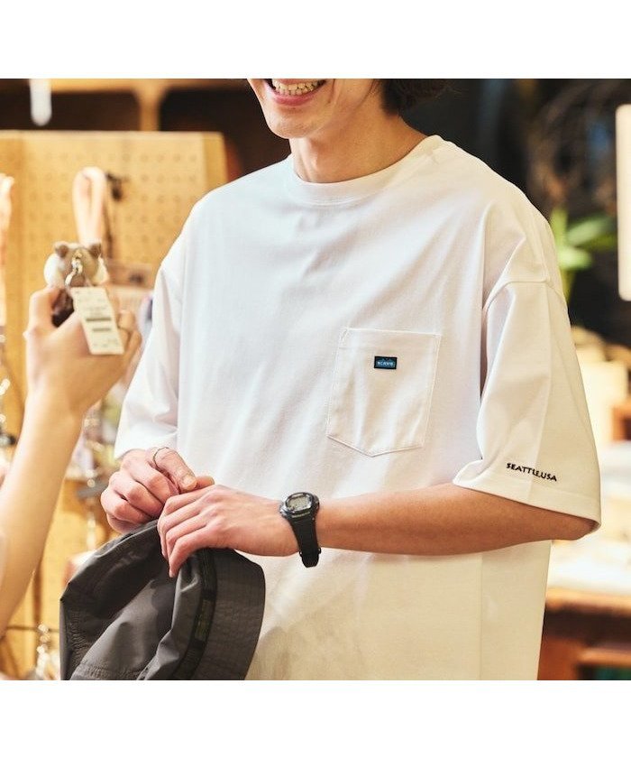【フリークスストア/FREAK'S STORE】のKAVU×FREAK S STORE/カブー 別注 STORATECH ワンポイント刺繍 クルーネック ポケットTシャツ 【限定展開】 人気、トレンドファッション・服の通販 founy(ファニー) 　ファッション　Fashion　レディースファッション　Fashion for Women　トップス・カットソー　Cut & Sew Tops　シャツ・ブラウス・オフィスカジュアル　Elegant Blouses & Button-Ups　ロングTシャツ・Tシャツ　Longline T-Shirts & Tees　アウトドア　Outdoor Clothing　吸水　Absorbent, Quick-Dry　抗菌　Antibacterial, Bacteria-Resistant　シンプル　Simple, Minimal　スポーツ　Sports, Activewear　トレンド　Trend, Trending Now　定番　Standard, Basic Item　ビッグ　Big, Oversized　ボトム　Bottoms, Lower Wear　ポケット　Pocket, Pocket Detail　別注　Limited Edition, Custom Order　リラックス　Relax, Relaxed Fit　ワンポイント　One Point, Statement Accent　S/S・春夏　SS, Spring/Summer, Warm Season　おすすめ　Recommended / Our Picks　夏　Summer　2026年　2026　 other-1|ID: prp329100004933250 ipo3291000000037028266