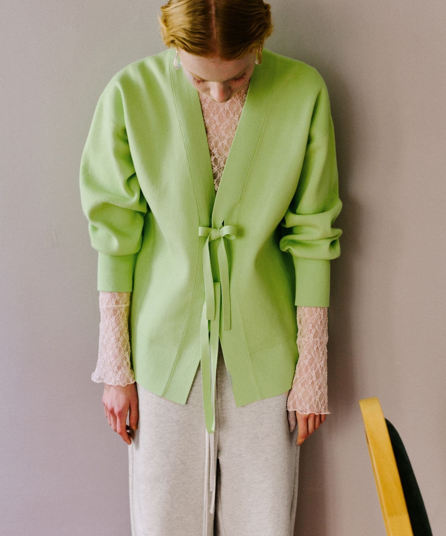 【アダム エ ロペ/ADAM ET ROPE'】の【サステナブル】マルチwayリボンミドルカーディガン インテリア・キッズ・メンズ・レディースファッション・服の通販 founy(ファニー) 　ファッション　Fashion　レディースファッション　Fashion for Women　トップス・カットソー　Cut & Sew Tops　カーディガン・羽織り　Layered Style Cardigans　アクセサリー　Fashion Accessories　ウェーブ　Wavy Pattern　オケージョン　Occasion Wear　カーディガン　Cardigan, Knitwear　キャミソール　Camisole, Spaghetti Strap Top　シルバー　Silver, Metallic Silver　スウェット / スエット　Sweatshirt, Sweatwear　ポケット　Pocket, Pocket Detail　ミドル　Middle Length, Mid Height　リボン　Ribbon, Bow　リラックス　Relax, Relaxed Fit　おすすめ　Recommended / Our Picks　2026年　2026　ライトグリーン(33)|ID: prp329100004933262 ipo3291000000037028387