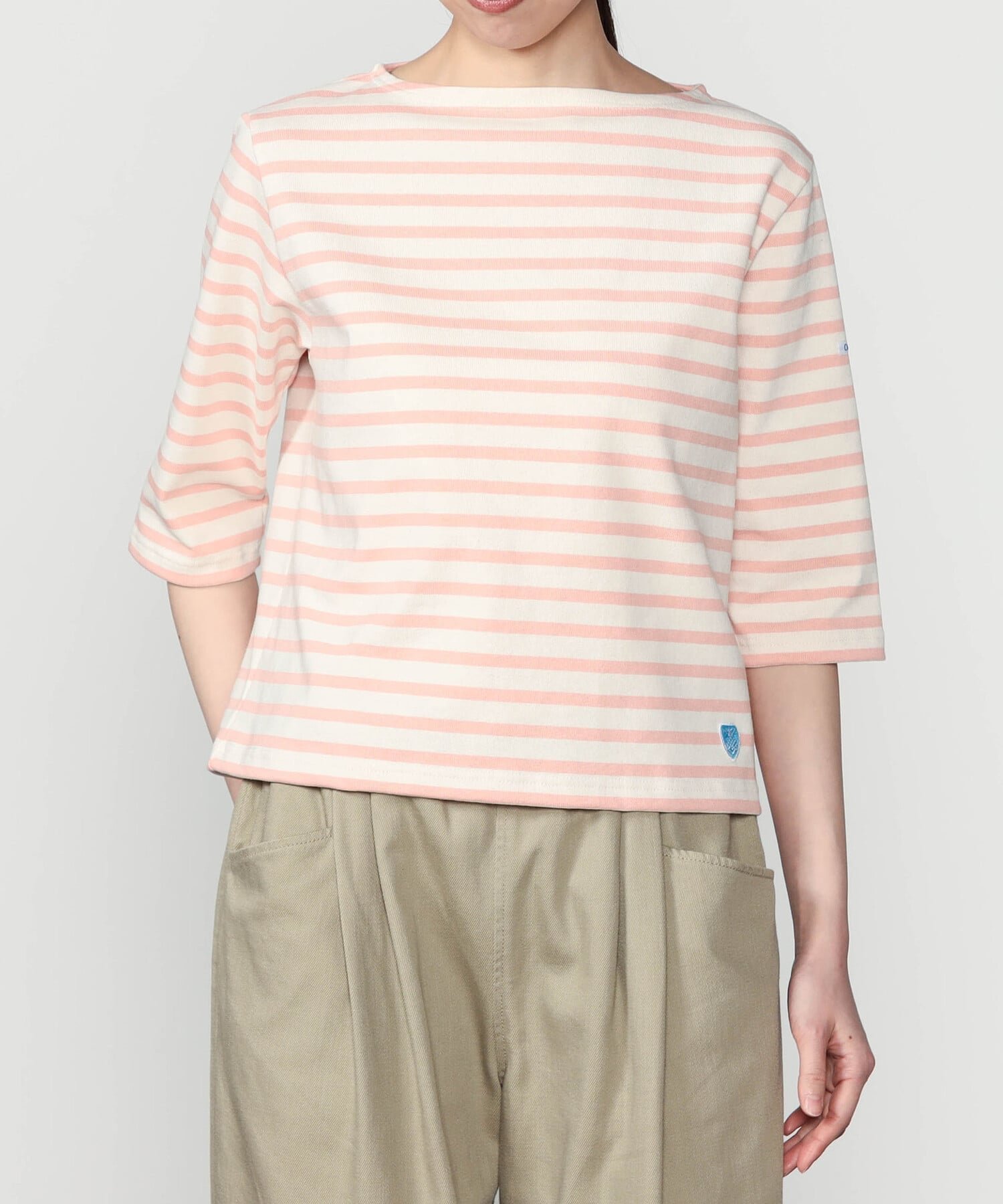 【ビショップ/Bshop】のコットンロード ショートスリーブ ボートネックバスクシャツ WOMEN インテリア・キッズ・メンズ・レディースファッション・服の通販 founy(ファニー) 　ファッション　Fashion　レディースファッション　Fashion for Women　トップス・カットソー　Cut & Sew Tops　シャツ・ブラウス・オフィスカジュアル　Elegant Blouses & Button-Ups　カットソー　Cut and Sewn Top　コンパクト　Compact, Small Size　ショート　Short, Short Length　スリーブ　Sleeve, Long Sleeve / Short Sleeve　フランス　France, French　ボーダー　Border, Stripe　半袖　Short Sleeve, Half Sleeve　定番　Standard, Basic Item　軽量　Lightweight, Ultra Light　PINK系1|ID: prp329100004933264 ipo3291000000037028429