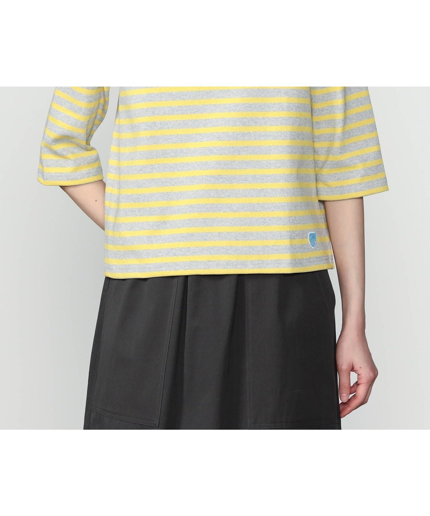 【ビショップ/Bshop】のコットンロード ショートスリーブ ボートネックバスクシャツ WOMEN インテリア・キッズ・メンズ・レディースファッション・服の通販 founy(ファニー) 　ファッション　Fashion　レディースファッション　Fashion for Women　トップス・カットソー　Cut & Sew Tops　シャツ・ブラウス・オフィスカジュアル　Elegant Blouses & Button-Ups　カットソー　Cut and Sewn Top　コンパクト　Compact, Small Size　ショート　Short, Short Length　スリーブ　Sleeve, Long Sleeve / Short Sleeve　フランス　France, French　ボーダー　Border, Stripe　半袖　Short Sleeve, Half Sleeve　定番　Standard, Basic Item　軽量　Lightweight, Ultra Light　YELLOW系1|ID: prp329100004933264 ipo3291000000037028431