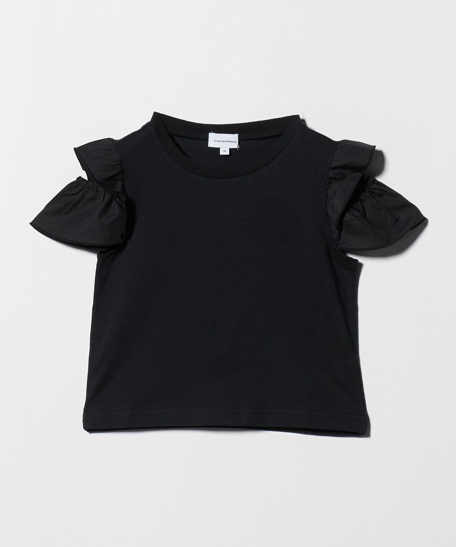 【ユナイテッドアローズ/UNITED ARROWS / KIDS】の【スタメンシリーズ】HC ショルダースリット Tシャツ / キッズ 100cm-160cm インテリア・キッズ・メンズ・レディースファッション・服の通販 founy(ファニー) 　ファッション　Fashion　キッズファッション　Fashion for Kids　インナー　Innerwear　春　Spring　キュロット　Culottes, Wide Shorts　吸水　Absorbent, Quick-Dry　サロペット　Overalls, Salopette　ショルダー　Shoulder, Shoulder Strap　スリット　Slit, Slit Detail　フリル　Frill, Ruffle　リアル　Real, Realistic　アウトレット　Outlet / Clearance　夏　Summer　2025年　2025　2025春夏・S/S　Spring/Summer 2025 SS25　BLACK|ID: prp329100004933273 ipo3291000000037028553