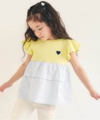 【エフオー オンラインストア/F.O.Online Store / KIDS】のWEB限定 ティアードタックドッキングトップス 人気、トレンドファッション・服の通販 founy(ファニー) ファッション Fashion キッズファッション Fashion for Kids トップス・カットソー Cut & Sew Tops 半袖 Short Sleeve, Half Sleeve thumbnail イエロー|ID: prp329100004933274 ipo3291000000037028558