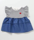 【エフオー オンラインストア/F.O.Online Store / KIDS】のWEB限定 ティアードタックドッキングトップス 人気、トレンドファッション・服の通販 founy(ファニー) ファッション Fashion キッズファッション Fashion for Kids トップス・カットソー Cut & Sew Tops 半袖 Short Sleeve, Half Sleeve thumbnail ボーダー柄|ID: prp329100004933274 ipo3291000000037028559