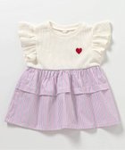 【エフオー オンラインストア/F.O.Online Store / KIDS】のWEB限定 ティアードタックドッキングトップス 人気、トレンドファッション・服の通販 founy(ファニー) ファッション Fashion キッズファッション Fashion for Kids トップス・カットソー Cut & Sew Tops 半袖 Short Sleeve, Half Sleeve thumbnail アイボリー|ID: prp329100004933274 ipo3291000000037028561