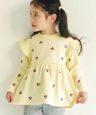 【エフオー オンラインストア/F.O.Online Store / KIDS】の総柄刺繍ペプラムフリルトップス 人気、トレンドファッション・服の通販 founy(ファニー) ファッション Fashion キッズファッション Fashion for Kids トップス・カットソー Cut & Sew Tops 長袖 Long Sleeve, Full Sleeve thumbnail クリーム|ID: prp329100004933278 ipo3291000000037028609
