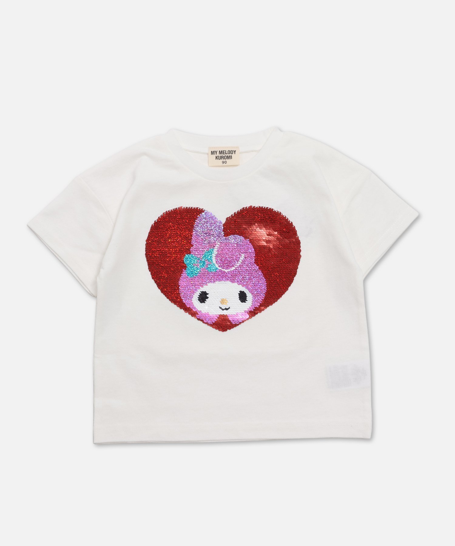 【チルツー/chil2 / KIDS】のサンリオ キャラクターTシャツ インテリア・キッズ・メンズ・レディースファッション・服の通販 founy(ファニー) 　ファッション　Fashion　キッズファッション　Fashion for Kids　キャラクター　Character, Licensed Characters　スパンコール　Sequins, Sequin Embellishment　ポシェット　Pochette, Mini Bag　半袖　Short Sleeve, Half Sleeve　Hスパンコール/ホワイト|ID: prp329100004933279 ipo3291000000037028627