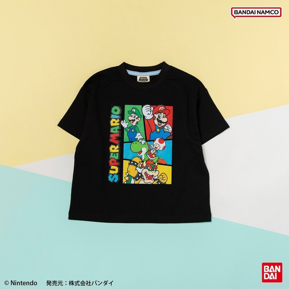 【ブランシェス/branshes / KIDS】の【スーパーマリオ】半袖Tシャツ インテリア・キッズ・メンズ・レディースファッション・服の通販 founy(ファニー) 　ファッション　Fashion　キッズファッション　Fashion for Kids　キャラクター　Character, Licensed Characters　プリント　Print, Printed Pattern　半袖　Short Sleeve, Half Sleeve　85:ブラック|ID: prp329100004933280 ipo3291000000037028643