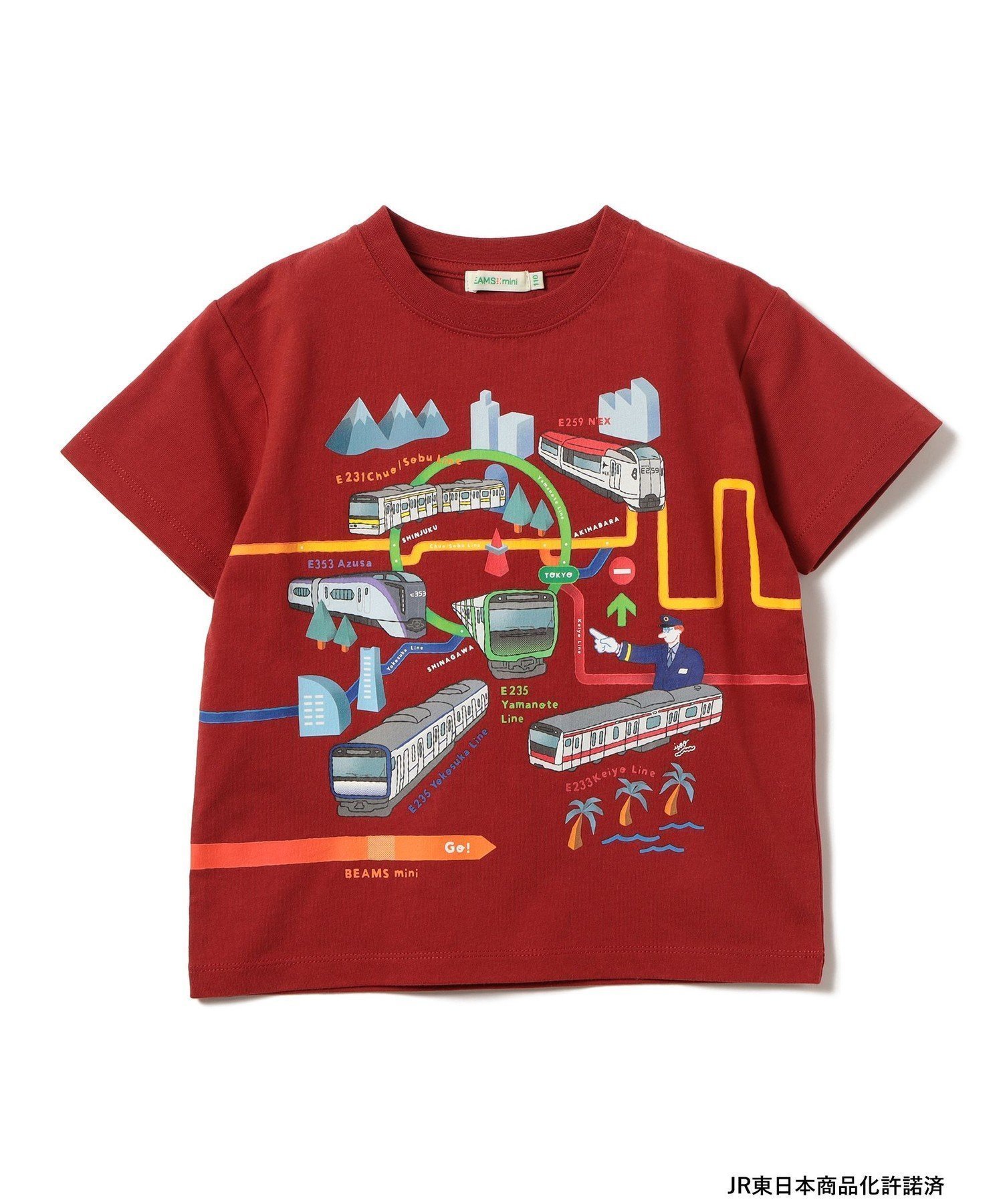 【ビームス ミニ/BEAMS mini / KIDS】のJR 在来線 Tシャツ 2026SS(90~140cm) 通学 通園 キッズ インテリア・キッズ・メンズ・レディースファッション・服の通販 founy(ファニー) 　ファッション　Fashion　キッズファッション　Fashion for Kids　コレクション　Collection, Seasonal Line　人気　Popular, Best Seller　ベーシック　Basic, Essential　半袖　Short Sleeve, Half Sleeve　おすすめ　Recommended / Our Picks　夏　Summer　2026年　2026　RED|ID: prp329100004933291 ipo3291000000037028721