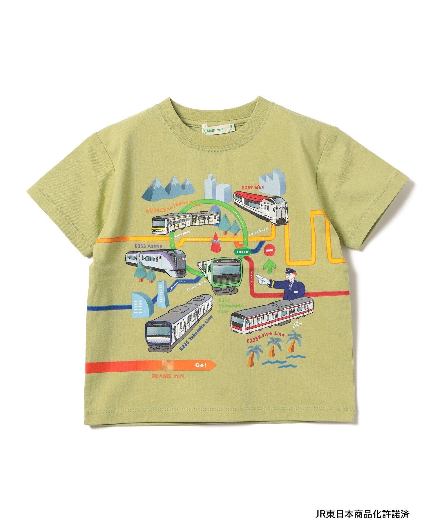 【ビームス ミニ/BEAMS mini / KIDS】のJR 在来線 Tシャツ 2026SS(90~140cm) 通学 通園 キッズ インテリア・キッズ・メンズ・レディースファッション・服の通販 founy(ファニー) 　ファッション　Fashion　キッズファッション　Fashion for Kids　コレクション　Collection, Seasonal Line　人気　Popular, Best Seller　ベーシック　Basic, Essential　半袖　Short Sleeve, Half Sleeve　おすすめ　Recommended / Our Picks　夏　Summer　2026年　2026　LT_GREEN|ID: prp329100004933291 ipo3291000000037028723