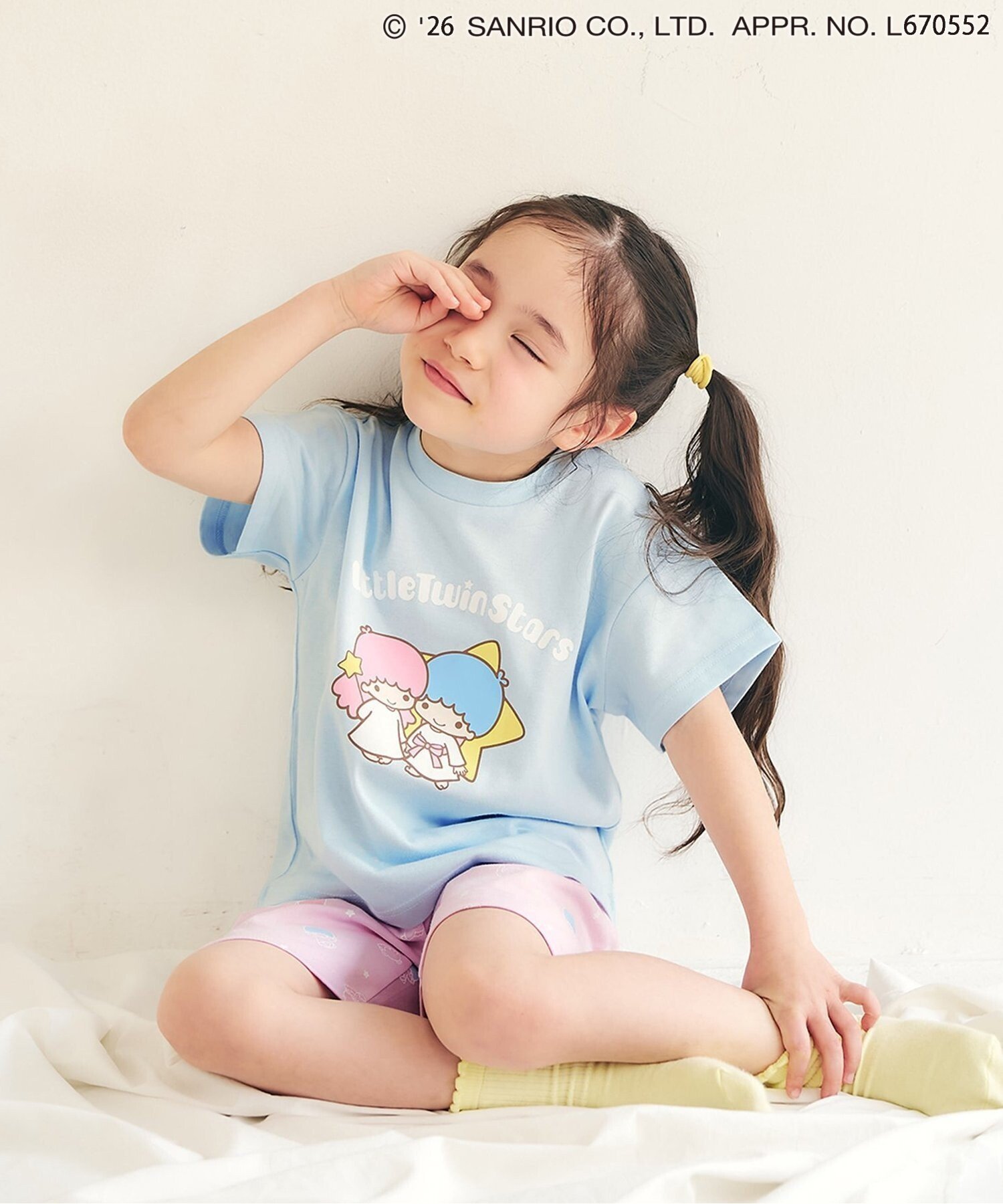 【エフオー オンラインストア/F.O.Online Store / KIDS】の【サンリオキャラクターズ】WEB限定 ひんやりバラエティパジャマ 接触冷感 インテリア・キッズ・メンズ・レディースファッション・服の通販 founy(ファニー) 　ファッション　Fashion　キッズファッション　Fashion for Kids　イエロー　Yellow　キャラクター　Character, Licensed Characters　コレクション　Collection, Seasonal Line　パジャマ　Pajamas, Sleepwear　ラベンダー　Lavender　サックス|ID: prp329100004933296 ipo3291000000037028782