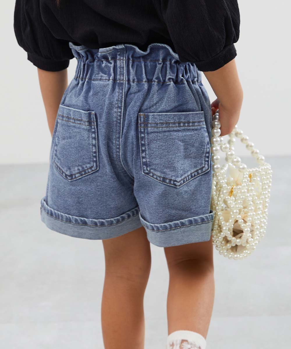 【デビロック/devirock / KIDS】のストレッチデニム ハイウエスト フリルショートパンツ デニムパンツ ハーフパンツ 25SS インテリア・キッズ・メンズ・レディースファッション・服の通販 founy(ファニー) 　ファッション　Fashion　キッズファッション　Fashion for Kids　ボトムス　Bottoms　ケミカル　Chemical, Chemical Wash　ストレッチ　Stretch, Stretchy Fabric　デニム　Denim, Jeans Material　定番　Standard, Basic Item　ハーフ　Half, Half-Length　フィット　Fit, Slim Fit　フリル　Frill, Ruffle　おすすめ　Recommended / Our Picks　2025年　2025　2025春夏・S/S　Spring/Summer 2025 SS25　ケミカルネイビー|ID: prp329100004933297 ipo3291000000037028786