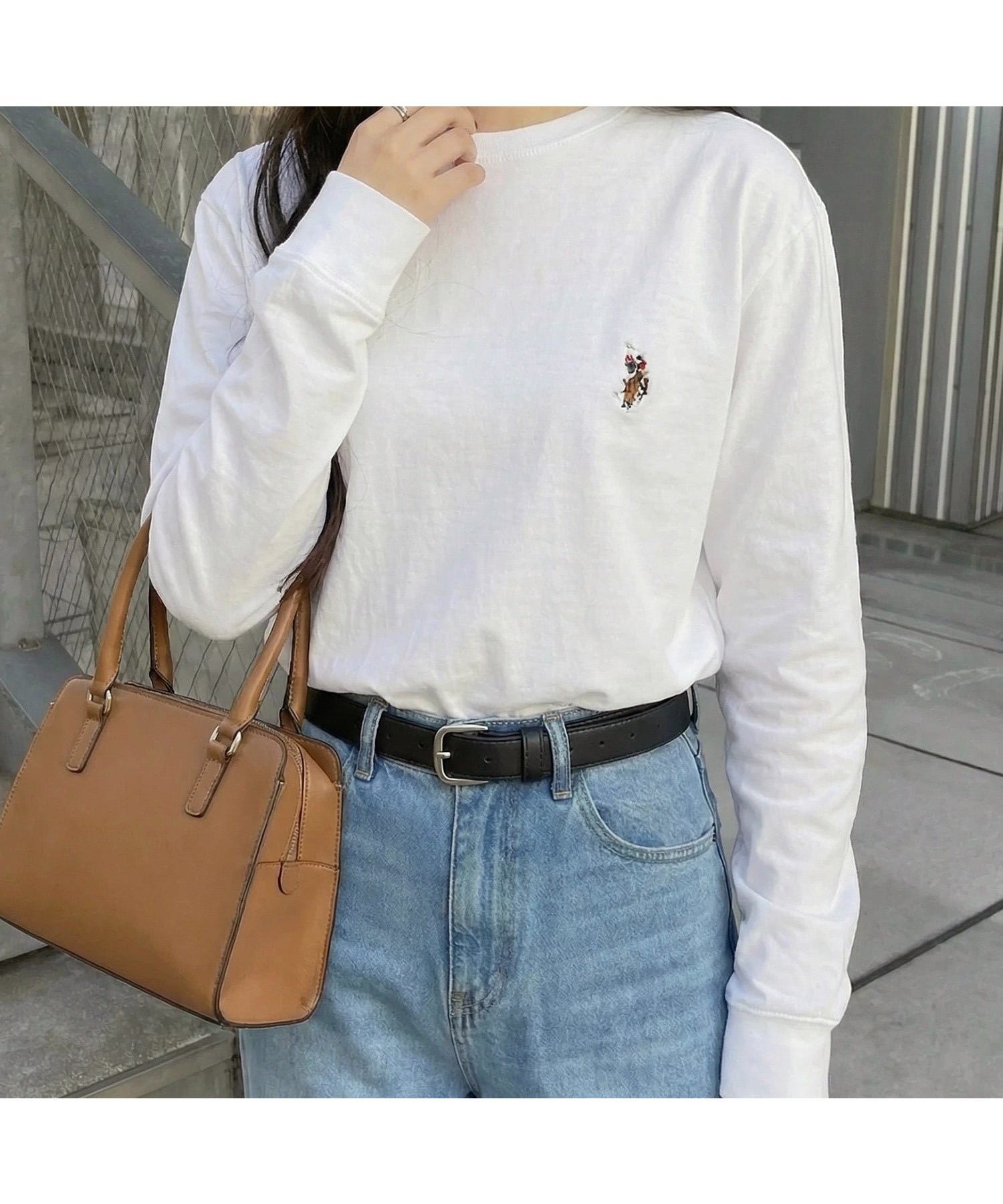 【セットアップセブン/SETUP7】のU.S. POLO ASSN./クラシカルポニー ワンポイントロゴ ロンTシャツ インテリア・キッズ・メンズ・レディースファッション・服の通販 founy(ファニー) 　ファッション　Fashion　レディースファッション　Fashion for Women　トップス・カットソー　Cut & Sew Tops　シャツ・ブラウス・オフィスカジュアル　Elegant Blouses & Button-Ups　ロングTシャツ・Tシャツ　Longline T-Shirts & Tees　厚底　Platform Shoes　カーゴパンツ　Cargo Pants, Utility Pants　スニーカー　Sneakers, Trainers　スポーツ　Sports, Activewear　スリーブ　Sleeve, Long Sleeve / Short Sleeve　ダウン　Down, Puffer　デニム　Denim, Jeans Material　トレンド　Trend, Trending Now　定番　Standard, Basic Item　人気　Popular, Best Seller　長袖　Long Sleeve, Full Sleeve　ベーシック　Basic, Essential　ムートン　Shearling, Mouton　ロング　Long, Long-Length　ワイド　Wide, Wide Fit　ワンポイント　One Point, Statement Accent　再入荷　Restock / Back in Stock　おすすめ　Recommended / Our Picks　WHT2|ID: prp329100004933319 ipo3291000000037028904