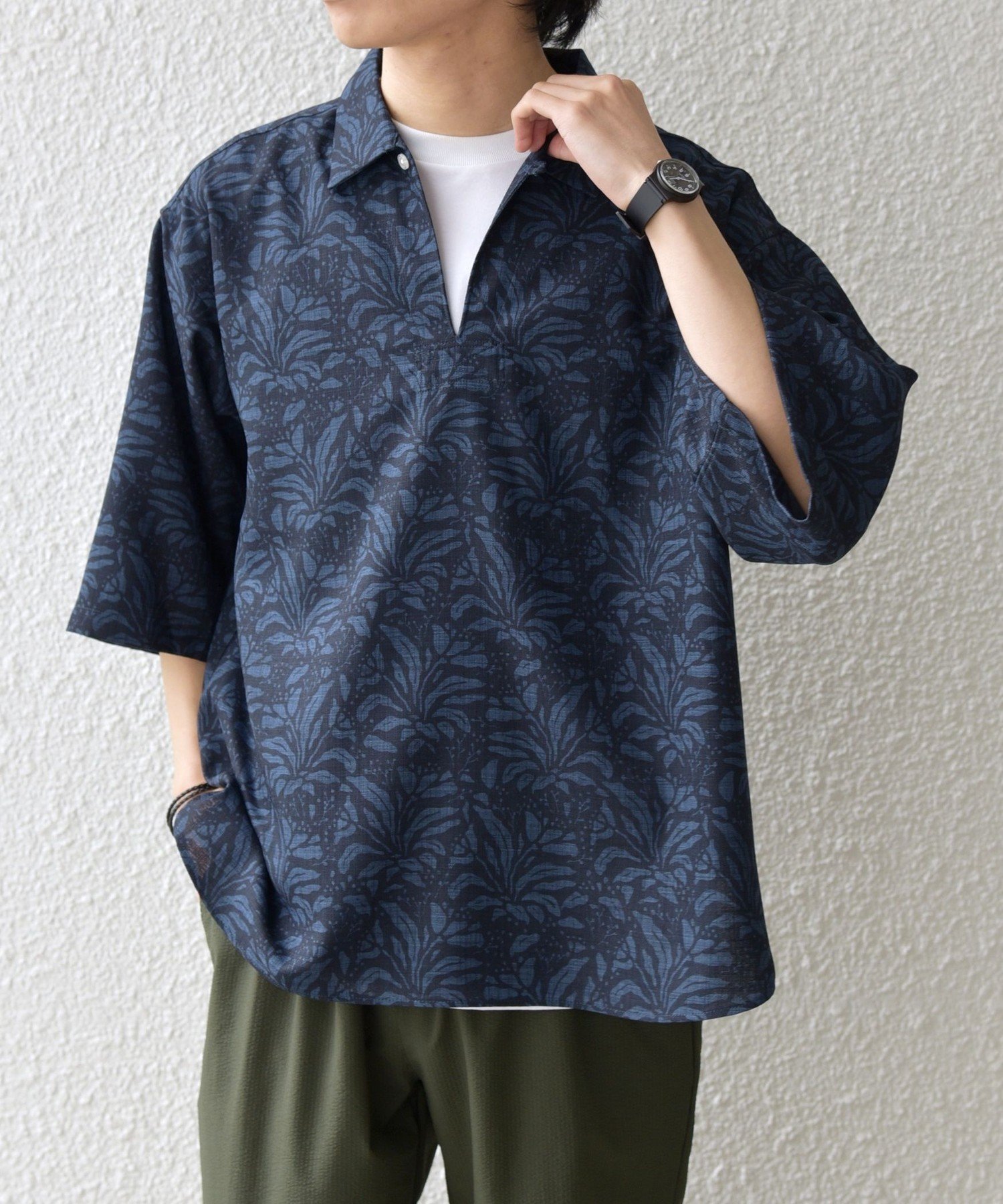 【シップス/SHIPS / MEN】のSHIPS any UVカット FUTURE LINEN CANVAS リネンライク スキッパー プルオーバーシャツ 人気、トレンドファッション・服の通販 founy(ファニー) 　ファッション　Fashion　メンズファッション　Fashion for Men　トップス・カットソー　Cut & Sew Tops　メンズシャツ　Shirts　スキッパー　Skipper, Open Collar　セットアップ　Set-Up, Coordinated Outfit　テクスチャー　Texture, Textured Fabric　定番　Standard, Basic Item　人気　Popular, Best Seller　フロント　Front, Front Design　リゾート　Resort, Vacation Style　リラックス　Relax, Relaxed Fit　夏　Summer　 other-1|ID: prp329100004933326 ipo3291000000037028949