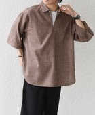 【シップス/SHIPS / MEN】のSHIPS any UVカット FUTURE LINEN CANVAS リネンライク スキッパー プルオーバーシャツ ブラウン系その他|ID: prp329100004933326 ipo3291000000037041168