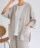【ビアズリー/BEARDSLEY】のリネン半袖ジャケット 人気、トレンドファッション・服の通販 founy(ファニー) ファッション Fashion レディースファッション Fashion for Women アウター Coat / Outerwear Collection レディースジャケット・軽アウター Jackets キュロット Culottes, Wide Shorts ジャケット Jacket, Outerwear セットアップ Set-Up, Coordinated Outfit ポケット Pocket, Pocket Detail 半袖 Short Sleeve, Half Sleeve リネン Linen, Linen Fabric 再入荷 Restock / Back in Stock おすすめ Recommended / Our Picks thumbnail グレー|ID: prp329100004933333 ipo3291000000037028995