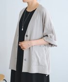 【ビアズリー/BEARDSLEY】のリネン半袖ジャケット グレー|ID: prp329100004933333 ipo3291000000037099411