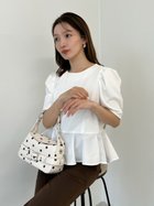 【フレイ アイディー/FRAY I.D】のドッキングペプラムカットソー 人気、トレンドファッション・服の通販 founy(ファニー) ファッション Fashion レディースファッション Fashion for Women トップス・カットソー Cut & Sew Tops カットソー・ベーシックTシャツ Cut-and-Sewn Tops / Stretch Tees & Basics カットソー Cut and Sewn Top スマート Smart, Elegant フォルム Silhouette, Form フレア Flare, Flared ペプラム Peplum, Flared Hem エレガント 上品 Elegant thumbnail WHT[001]|ID: prp329100004933335 ipo3291000000037029001