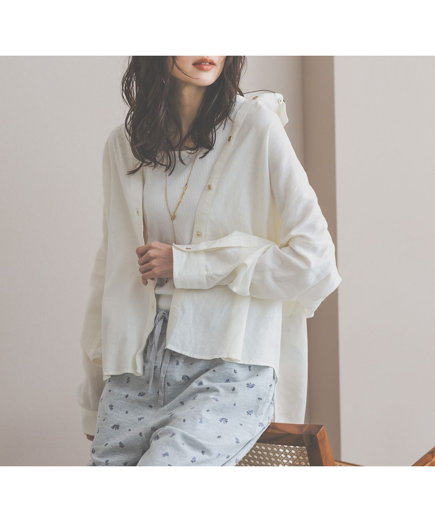 【グローバルワーク/GLOBAL WORK】のフレンチリネンシャツ長袖/601244 インテリア・キッズ・メンズ・レディースファッション・服の通販 founy(ファニー) 　ファッション　Fashion　レディースファッション　Fashion for Women　トップス・カットソー　Cut & Sew Tops　シャツ・ブラウス・オフィスカジュアル　Elegant Blouses & Button-Ups　おすすめ　Recommended / Our Picks　キャミソール　Camisole, Spaghetti Strap Top　トレンド　Trend, Trending Now　ハーフ　Half, Half-Length　フレア　Flare, Flared　メタル　Metal, Metal Parts　レギュラー　Regular, Standard Fit　ロング　Long, Long-Length　エレガント 上品　Elegant　夏　Summer　春　Spring　S/S・春夏　SS, Spring/Summer, Warm Season　羽織　Haori, Light Jacket　長袖　Long Sleeve, Full Sleeve　オフ05|ID: prp329100004933349 ipo3291000000037029114