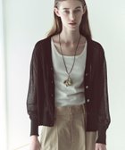 【サロン アダム エ ロペ/SALON adam et rope'】のブライトラメVネックシアーカーディガン / UV対策・冷房対策 人気、トレンドファッション・服の通販 founy(ファニー) ファッション Fashion レディースファッション Fashion for Women トップス・カットソー Cut & Sew Tops カーディガン・羽織り Layered Style Cardigans Vネックトップス V-Neck Tops / V-Cut Neckline Shirts カーディガン Cardigan, Knitwear シアー Sheer, See-Through ショート Short, Short Length スリーブ Sleeve, Long Sleeve / Short Sleeve タンク Tank Top, Sleeveless Top デニム Denim, Jeans Material ノースリーブ Sleeveless, No-Sleeve 人気 Popular, Best Seller バランス Balance, Style Balance ポケット Pocket, Pocket Detail 夏 Summer エレガント 上品 Elegant thumbnail ブラック(01)|ID: prp329100004933352 ipo3291000000037029147