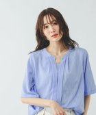【グローバルワーク/GLOBAL WORK】のキレイつづく2wayタック5分袖/636634 人気、トレンドファッション・服の通販 founy(ファニー) ファッション Fashion レディースファッション Fashion for Women トップス・カットソー Cut & Sew Tops おすすめ Recommended / Our Picks スキッパー Skipper, Open Collar フロント Front, Front Design メタル Metal, Metal Parts エレガント 上品 Elegant 人気 Popular, Best Seller ビジネス 仕事 通勤 Business / Work / Commuting thumbnail サックスストライプ80|ID: prp329100004933353 ipo3291000000037029152