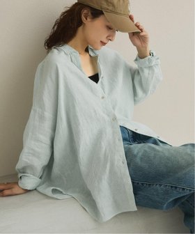 【スピック&スパン/Spick & Span】の《ゆったりサイズ》追加 80リネンカシュクール ビッグシャツ 人気、トレンドファッション・服の通販 founy(ファニー) ファッション Fashion レディースファッション Fashion for Women トップス・カットソー Cut & Sew Tops シャツ・ブラウス・オフィスカジュアル Elegant Blouses & Button-Ups イエロー Yellow インナー Innerwear オレンジ Orange カシュクール Wrap Design ストライプ Stripe, Striped Pattern タンク Tank Top, Sleeveless Top 定番 Standard, Basic Item ビッグ Big, Oversized リネン Linen, Linen Fabric リラックス Relax, Relaxed Fit 再入荷 Restock / Back in Stock おすすめ Recommended / Our Picks エレガント 上品 Elegant |ID:prp329100004933358