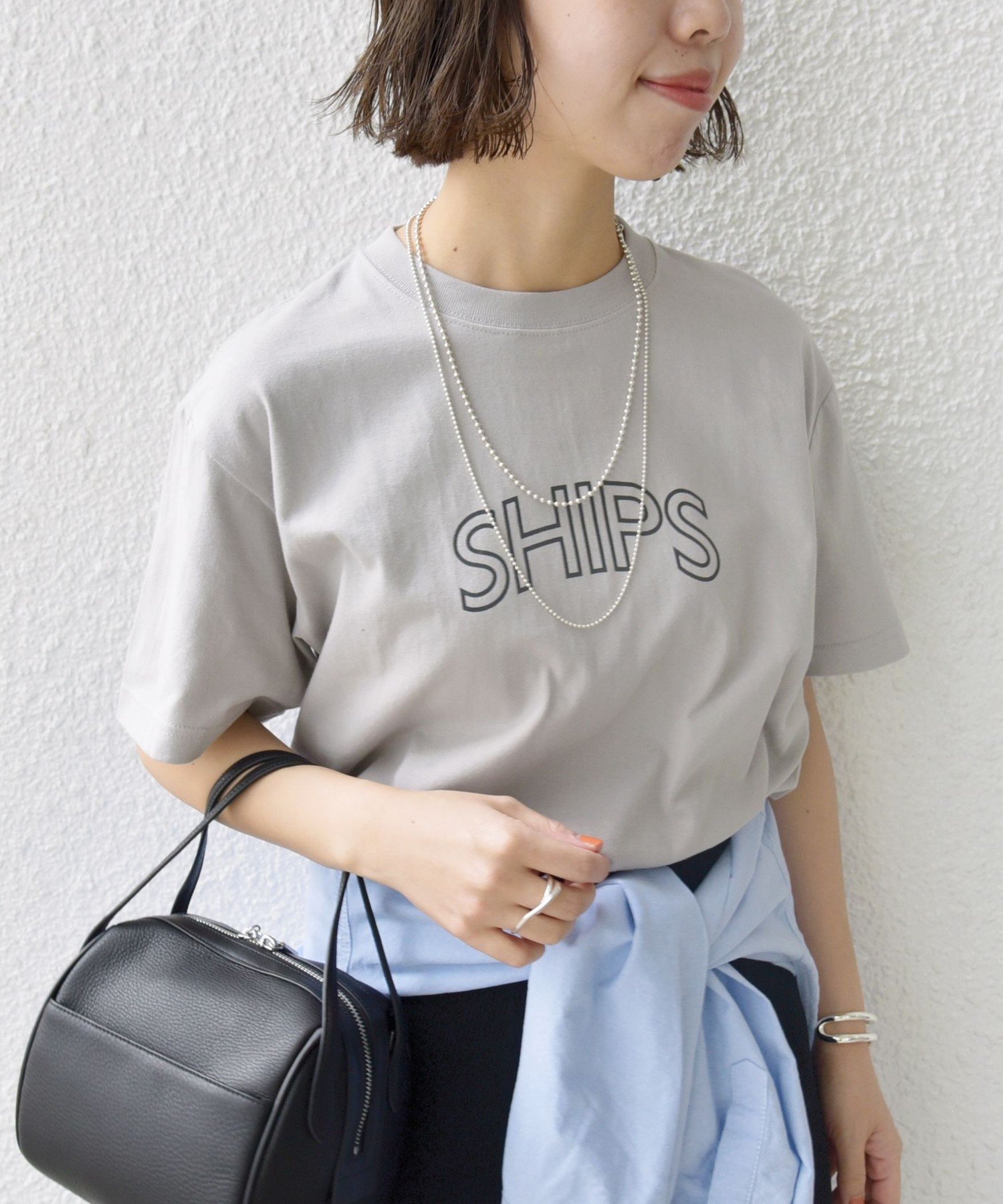 【シップス フォー ウィメン/SHIPS】の【WEB限定】 SHIPS ラウンド プリント ロゴ TEE インテリア・キッズ・メンズ・レディースファッション・服の通販 founy(ファニー) 　ファッション　Fashion　レディースファッション　Fashion for Women　インナー　Innerwear　カーディガン　Cardigan, Knitwear　シルバー　Silver, Metallic Silver　シンプル　Simple, Minimal　デニム　Denim, Jeans Material　プリント　Print, Printed Pattern　ベーシック　Basic, Essential　ラウンド　Round, Round Neck　リネン　Linen, Linen Fabric　おすすめ　Recommended / Our Picks　夏　Summer　2026年　2026　シルバーグレー|ID: prp329100004933359 ipo3291000000037029200