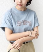 【シップス フォー ウィメン/SHIPS】の【WEB限定】 SHIPS ラウンド プリント ロゴ TEE ブルー系|ID: prp329100004933359 ipo3291000000037029207