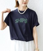 【シップス フォー ウィメン/SHIPS】の【WEB限定】 SHIPS ラウンド プリント ロゴ TEE ダークブルー|ID: prp329100004933359 ipo3291000000037029209