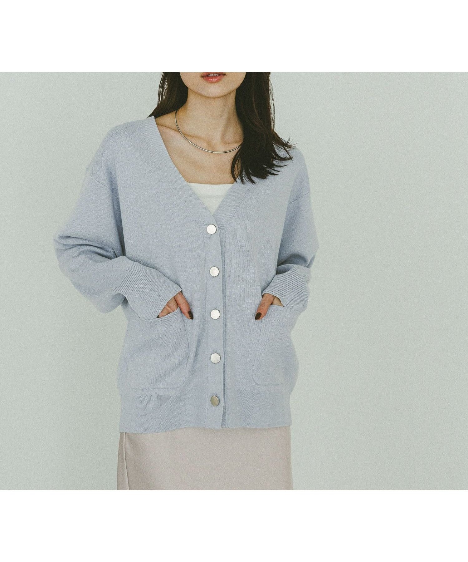 【グローバルワーク/GLOBAL WORK】のスウェットライクVネックカーディガン/601629 人気、トレンドファッション・服の通販 founy(ファニー) 　ファッション　Fashion　レディースファッション　Fashion for Women　トップス・カットソー　Cut & Sew Tops　カーディガン・羽織り　Layered Style Cardigans　レディースパーカー・カジュアルフーディー　Casual Hoodies & Sweatshirts　スウェット・クルーネックトップス　Sweatshirts & Crewnecks / Relaxed Fit Sweat Tops　Vネックトップス　V-Neck Tops / V-Cut Neckline Shirts　カーディガン　Cardigan, Knitwear　シンプル　Simple, Minimal　スウェット / スエット　Sweatshirt, Sweatwear　ポケット　Pocket, Pocket Detail　メタル　Metal, Metal Parts　ビジネス 仕事 通勤　Business / Work / Commuting　春　Spring　羽織　Haori, Light Jacket　 other-1|ID: prp329100004933364 ipo3291000000037029257