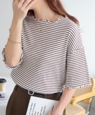 【ディスコート/Discoat】の【二の腕カバーにも◎】リブメローフレア5分袖≪WEB限定≫ 人気、トレンドファッション・服の通販 founy(ファニー) ファッション Fashion レディースファッション Fashion for Women トップス・カットソー Cut & Sew Tops シンプル Simple, Minimal パターン Pattern, Design Print フリル Frill, Ruffle ボーダー Border, Stripe 無地 Plain, Solid Color thumbnail ブラウンその他1|ID: prp329100004933369 ipo3291000000037029327