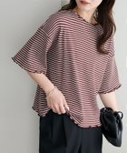 【ディスコート/Discoat】の【二の腕カバーにも◎】リブメローフレア5分袖≪WEB限定≫ 人気、トレンドファッション・服の通販 founy(ファニー) ファッション Fashion レディースファッション Fashion for Women トップス・カットソー Cut & Sew Tops シンプル Simple, Minimal パターン Pattern, Design Print フリル Frill, Ruffle ボーダー Border, Stripe 無地 Plain, Solid Color thumbnail ブラウンその他2|ID: prp329100004933369 ipo3291000000037029328