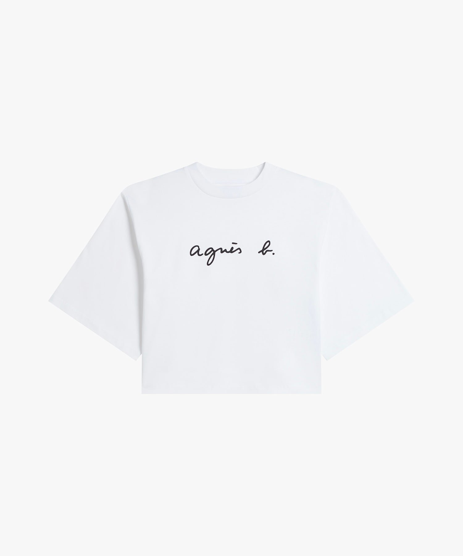 【アニエスベー ファム/agnes b. FEMME】のロゴ コットン 5分袖 Tシャツ Yoko 人気、トレンドファッション・服の通販 founy(ファニー) 　ファッション　Fashion　レディースファッション　Fashion for Women　トップス・カットソー　Cut & Sew Tops　シャツ・ブラウス・オフィスカジュアル　Elegant Blouses & Button-Ups　ロングTシャツ・Tシャツ　Longline T-Shirts & Tees　クロップド　Cropped, Short Length　シンプル　Simple, Minimal　スリーブ　Sleeve, Long Sleeve / Short Sleeve　定番　Standard, Basic Item　人気　Popular, Best Seller　半袖　Short Sleeve, Half Sleeve　ラウンド　Round, Round Neck　ワイド　Wide, Wide Fit　 other-1|ID: prp329100004933371 ipo3291000000037029339
