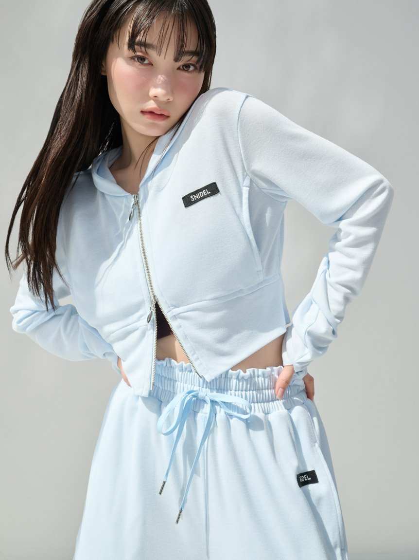 【スナイデル/SNIDEL】の【LUMISHADE】UVカットパーカー インテリア・キッズ・メンズ・レディースファッション・服の通販 founy(ファニー) 　ファッション　Fashion　レディースファッション　Fashion for Women　トップス・カットソー　Cut & Sew Tops　レディースパーカー・カジュアルフーディー　Casual Hoodies & Sweatshirts　ウェーブ　Wavy Pattern　コンパクト　Compact, Small Size　シルバー　Silver, Metallic Silver　スマート　Smart, Elegant　ダブル　Double, Double-Breasted　ダメージ　Distressed, Destroyed　パーカー　Hoodie, Parka　フェミニン　Feminine, Girly　フォルム　Silhouette, Form　ブロック　Block, Solid Block Pattern　ポケット　Pocket, Pocket Detail　ワンポイント　One Point, Statement Accent　おすすめ　Recommended / Our Picks　LBLU[081]|ID: prp329100004933372 ipo3291000000037029345