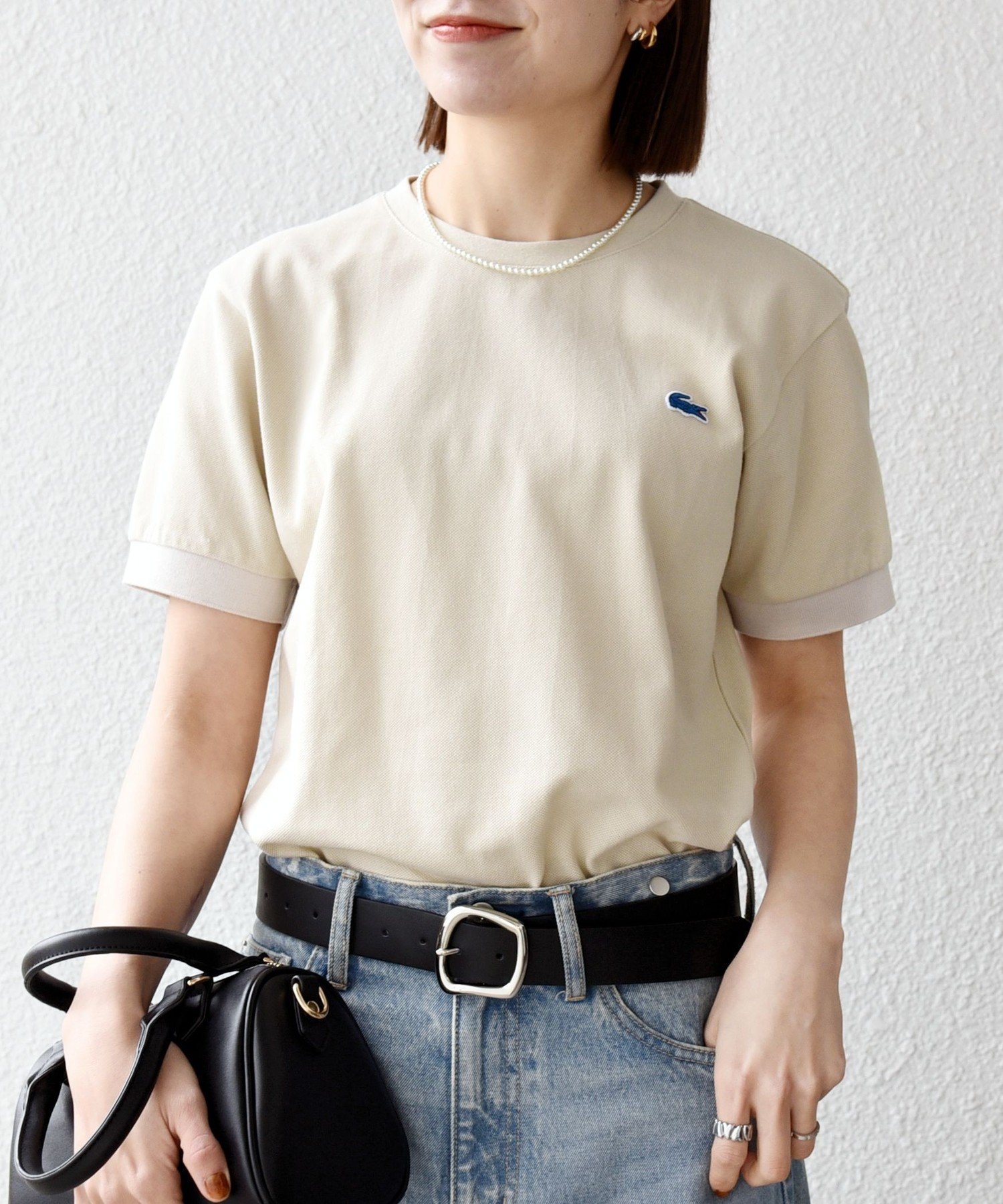 【シップス フォー ウィメン/SHIPS】の【SHIPS any別注】LACOSTE 洗濯機可能 PIQUE クルーネック Tシャツ 26SS インテリア・キッズ・メンズ・レディースファッション・服の通販 founy(ファニー) 　ファッション　Fashion　レディースファッション　Fashion for Women　トップス・カットソー　Cut & Sew Tops　シャツ・ブラウス・オフィスカジュアル　Elegant Blouses & Button-Ups　ロングTシャツ・Tシャツ　Longline T-Shirts & Tees　インナー　Innerwear　春　Spring　コンパクト　Compact, Small Size　鹿の子　Piqué, Kanoko Fabric　シンプル　Simple, Minimal　人気　Popular, Best Seller　フランス　France, French　ボトム　Bottoms, Lower Wear　ポロシャツ　Polo Shirt, Collared Tee　別注　Limited Edition, Custom Order　メンズ　Men's, Menswear　S/S・春夏　SS, Spring/Summer, Warm Season　おすすめ　Recommended / Our Picks　夏　Summer　エレガント 上品　Elegant　2026年　2026　ベージュ|ID: prp329100004933382 ipo3291000000037029398