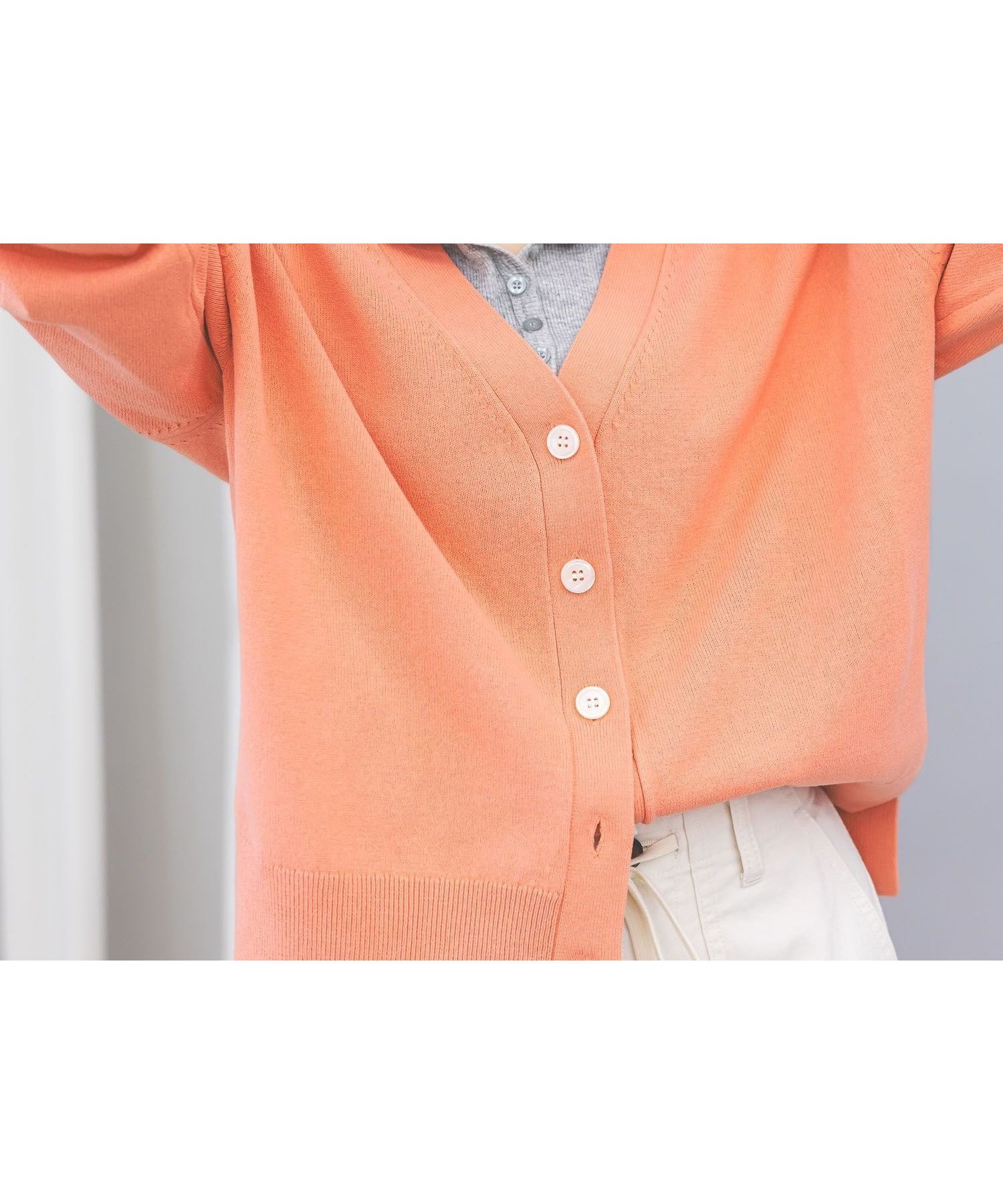 【グローバルワーク/GLOBAL WORK】のドライタッチVネックカーディガン長袖/634143 インテリア・キッズ・メンズ・レディースファッション・服の通販 founy(ファニー) 　ファッション　Fashion　レディースファッション　Fashion for Women　トップス・カットソー　Cut & Sew Tops　カーディガン・羽織り　Layered Style Cardigans　Vネックトップス　V-Neck Tops / V-Cut Neckline Shirts　おすすめ　Recommended / Our Picks　アンサンブル　Ensemble Set　カーディガン　Cardigan, Knitwear　ビジネス 仕事 通勤　Business / Work / Commuting　春　Spring　秋　Autumn　羽織　Haori, Light Jacket　長袖　Long Sleeve, Full Sleeve　コーラルピンク26|ID: prp329100004933394 ipo3291000000037029482