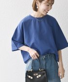 【シップス フォー ウィメン/SHIPS】の【WEB限定】SHIPS any 洗濯機可能 インレイ ハーフスリーブ ショートTEE ブルー|ID: prp329100004933404 ipo3291000000037029537