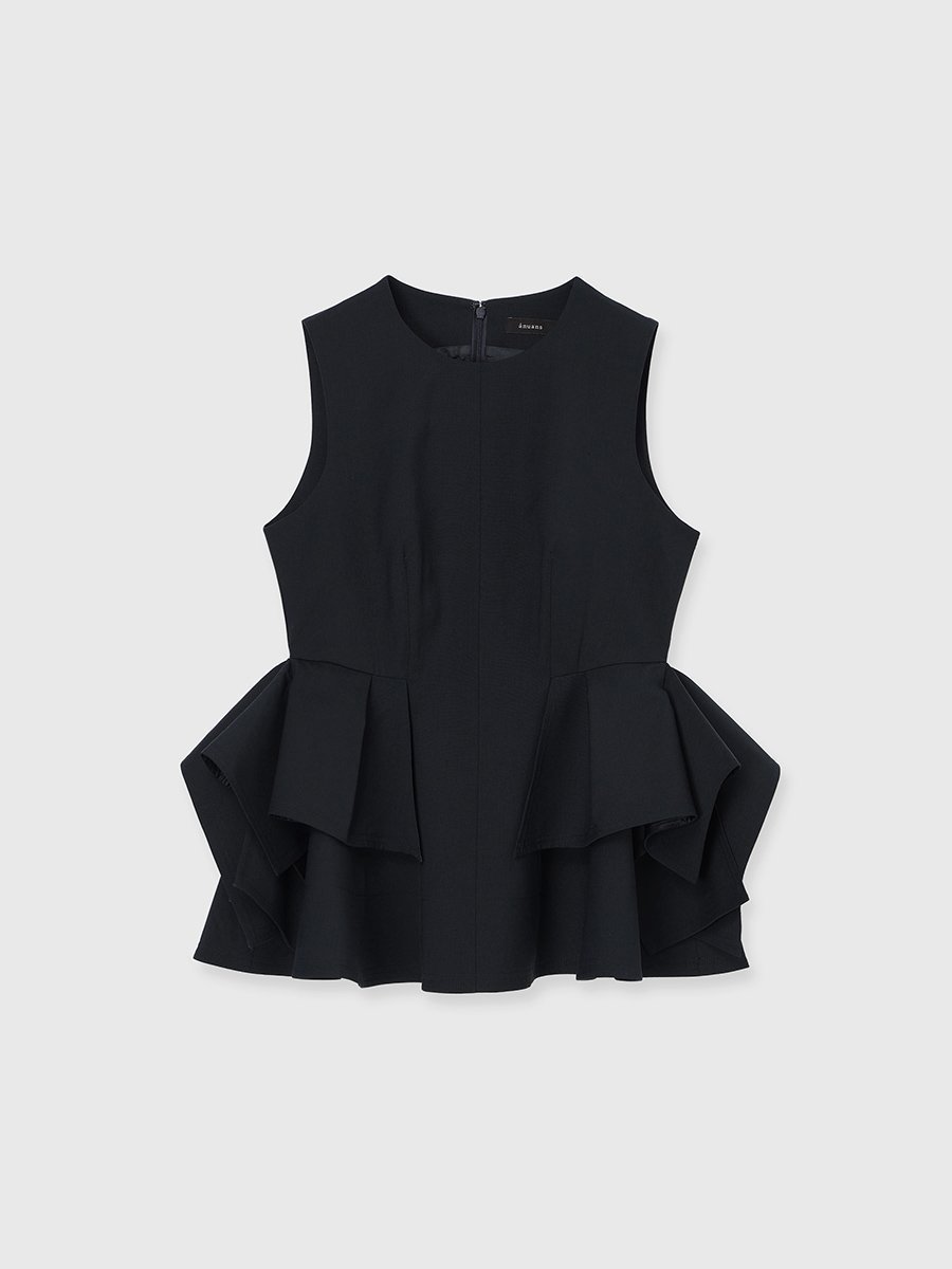 【アニュアンス/anuans】のオブジェクトフレアトップス インテリア・キッズ・メンズ・レディースファッション・服の通販 founy(ファニー) 　ファッション　Fashion　レディースファッション　Fashion for Women　トップス・カットソー　Cut & Sew Tops　コンパクト　Compact, Small Size　セットアップ　Set-Up, Coordinated Outfit　トリプル　Triple, Three Layers　ドレープ　Drape, Draping Fabric　パターン　Pattern, Design Print　フォルム　Silhouette, Form　フリル　Frill, Ruffle　ペプラム　Peplum, Flared Hem　NAVY|ID: prp329100004933407 ipo3291000000037029552