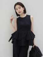 【アニュアンス/anuans】のオブジェクトフレアトップス 人気、トレンドファッション・服の通販 founy(ファニー) ファッション Fashion レディースファッション Fashion for Women トップス・カットソー Cut & Sew Tops コンパクト Compact, Small Size セットアップ Set-Up, Coordinated Outfit トリプル Triple, Three Layers ドレープ Drape, Draping Fabric パターン Pattern, Design Print フォルム Silhouette, Form フリル Frill, Ruffle ペプラム Peplum, Flared Hem thumbnail LACE|ID: prp329100004933407 ipo3291000000037029553