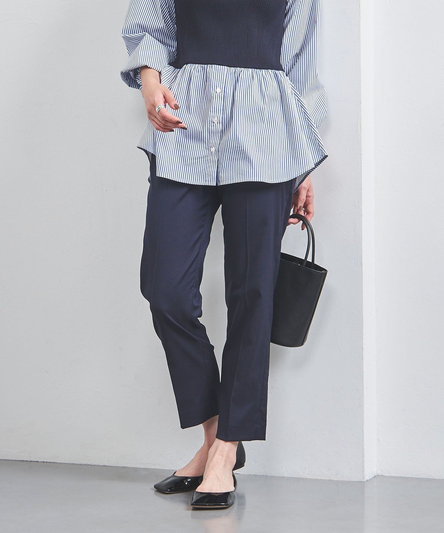 【ユナイテッドアローズ/UNITED ARROWS】のシャイニー スリム パンツ 人気、トレンドファッション・服の通販 founy(ファニー) 　ファッション　Fashion　レディースファッション　Fashion for Women　パンツ　Pants & Trousers　ヴィンテージ　Vintage Style　春　Spring　シャイニー　Shiny, Glossy Finish　シューズ　Shoes, Footwear　ストレッチ　Stretch, Stretchy Fabric　スリム　Slim, Slim Fit　スリーブ　Sleeve, Long Sleeve / Short Sleeve　人気　Popular, Best Seller　フラット　Flat, Flat Shoes　ペプラム　Peplum, Flared Hem　ポケット　Pocket, Pocket Detail　S/S・春夏　SS, Spring/Summer, Warm Season　アウトレット　Outlet / Clearance　夏　Summer　 other-1|ID: prp329100004933411 ipo3291000000037029570