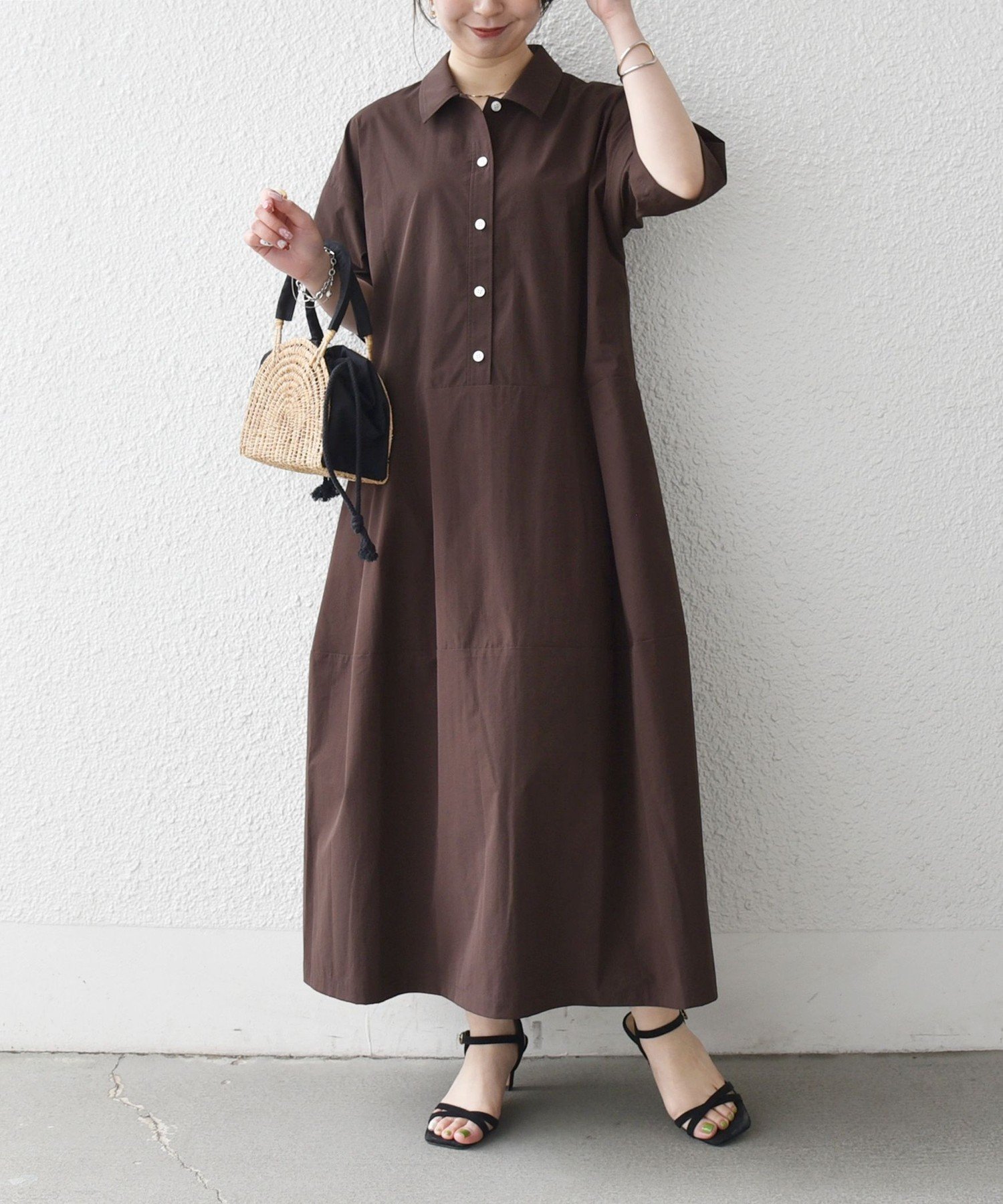 【シップス フォー ウィメン/SHIPS】のSHIPS any 洗濯機可能 タイプライター ボリューム シャツ ワンピース 2 インテリア・キッズ・メンズ・レディースファッション・服の通販 founy(ファニー) 　ファッション　Fashion　レディースファッション　Fashion for Women　ワンピース　Dresses　シャツワンピース / 1枚で着映えコーデ　Shirt Dresses　イエロー　Yellow　春　Spring　洗える　Machine Washable　キャップ　Cap, Baseball Cap　スニーカー　Sneakers, Trainers　タイプライター　Typewriter Fabric, Crisp Cotton　ダウン　Down, Puffer　デニム　Denim, Jeans Material　人気　Popular, Best Seller　バランス　Balance, Style Balance　S/S・春夏　SS, Spring/Summer, Warm Season　おすすめ　Recommended / Our Picks　夏　Summer　2026年　2026　ブラウン系|ID: prp329100004933414 ipo3291000000037029588