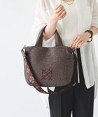 【ラシット/russet】のナイロンラフィア2WAYトートバッグ ダークブラウン|ID: prp329100004933428 ipo3291000000037367760