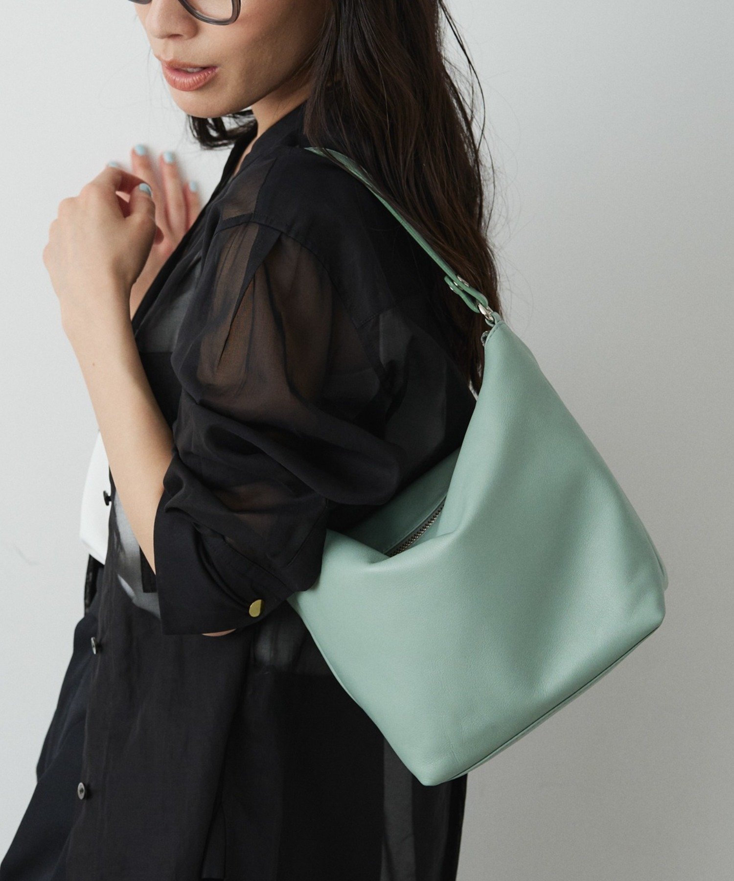 【ラシット/russet】のソフトレザーシンプルショルダーバッグ インテリア・キッズ・メンズ・レディースファッション・服の通販 founy(ファニー) 　ファッション　Fashion　レディースファッション　Fashion for Women　バッグ　Bags　ショルダー　Shoulder, Shoulder Strap　ポケット　Pocket, Pocket Detail　グリーンその他2|ID: prp329100004933433 ipo3291000000037029671