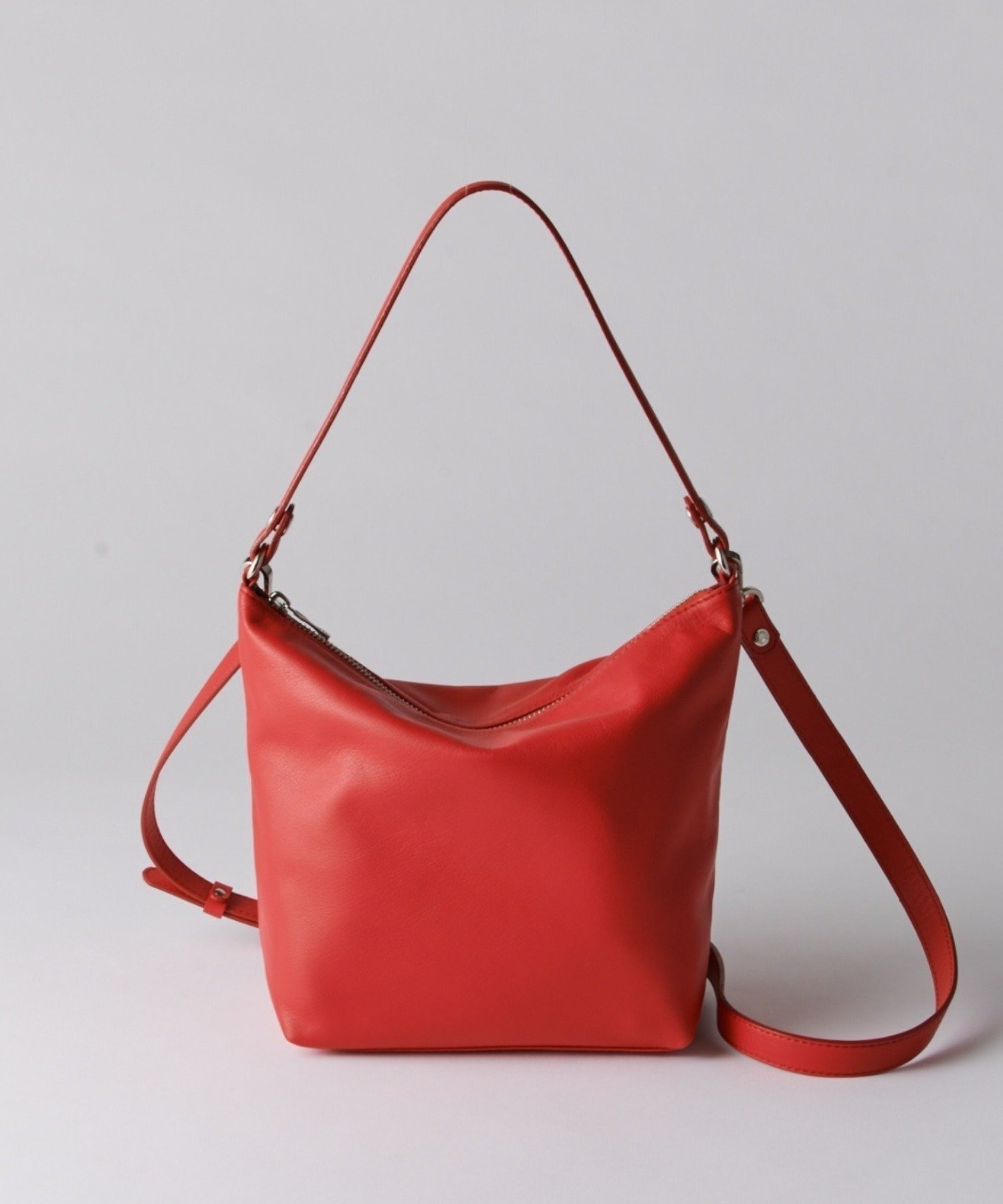 【ラシット/russet】のソフトレザーシンプルショルダーバッグ インテリア・キッズ・メンズ・レディースファッション・服の通販 founy(ファニー) 　ファッション　Fashion　レディースファッション　Fashion for Women　バッグ　Bags　ショルダー　Shoulder, Shoulder Strap　ポケット　Pocket, Pocket Detail　レッド|ID: prp329100004933433 ipo3291000000037029673