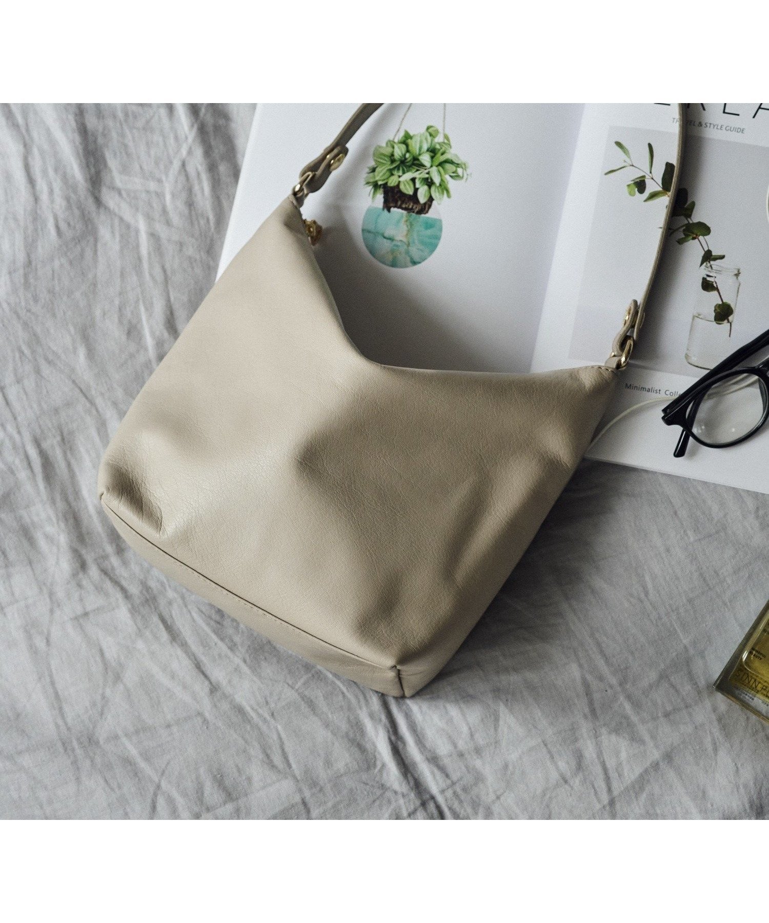 【ラシット/russet】のソフトレザーシンプルショルダーバッグ インテリア・キッズ・メンズ・レディースファッション・服の通販 founy(ファニー) 　ファッション　Fashion　レディースファッション　Fashion for Women　バッグ　Bags　ショルダー　Shoulder, Shoulder Strap　ポケット　Pocket, Pocket Detail　グレーその他2|ID: prp329100004933433 ipo3291000000037029674