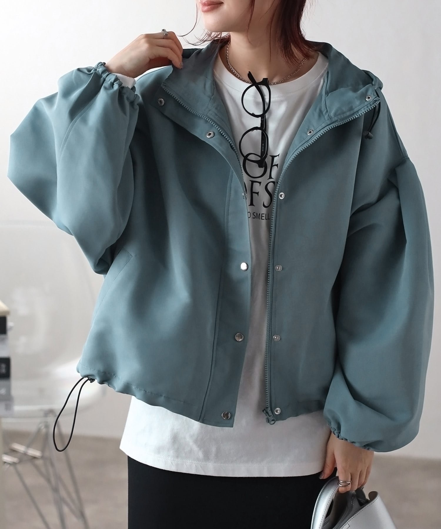 【リラクロ/relaclo】のmitis/バルーンスリーブマウンテンパーカー インテリア・キッズ・メンズ・レディースファッション・服の通販 founy(ファニー) 　ファッション　Fashion　レディースファッション　Fashion for Women　トップス・カットソー　Cut & Sew Tops　レディースパーカー・カジュアルフーディー　Casual Hoodies & Sweatshirts　ショート　Short, Short Length　シンプル　Simple, Minimal　ジーンズ　Jeans, Denim Pants　トレンド　Trend, Trending Now　ドローコード　Drawcord, Drawstring Cord　ワイド　Wide, Wide Fit　春　Spring　秋　Autumn　ブルー|ID: prp329100004933448 ipo3291000000037029734