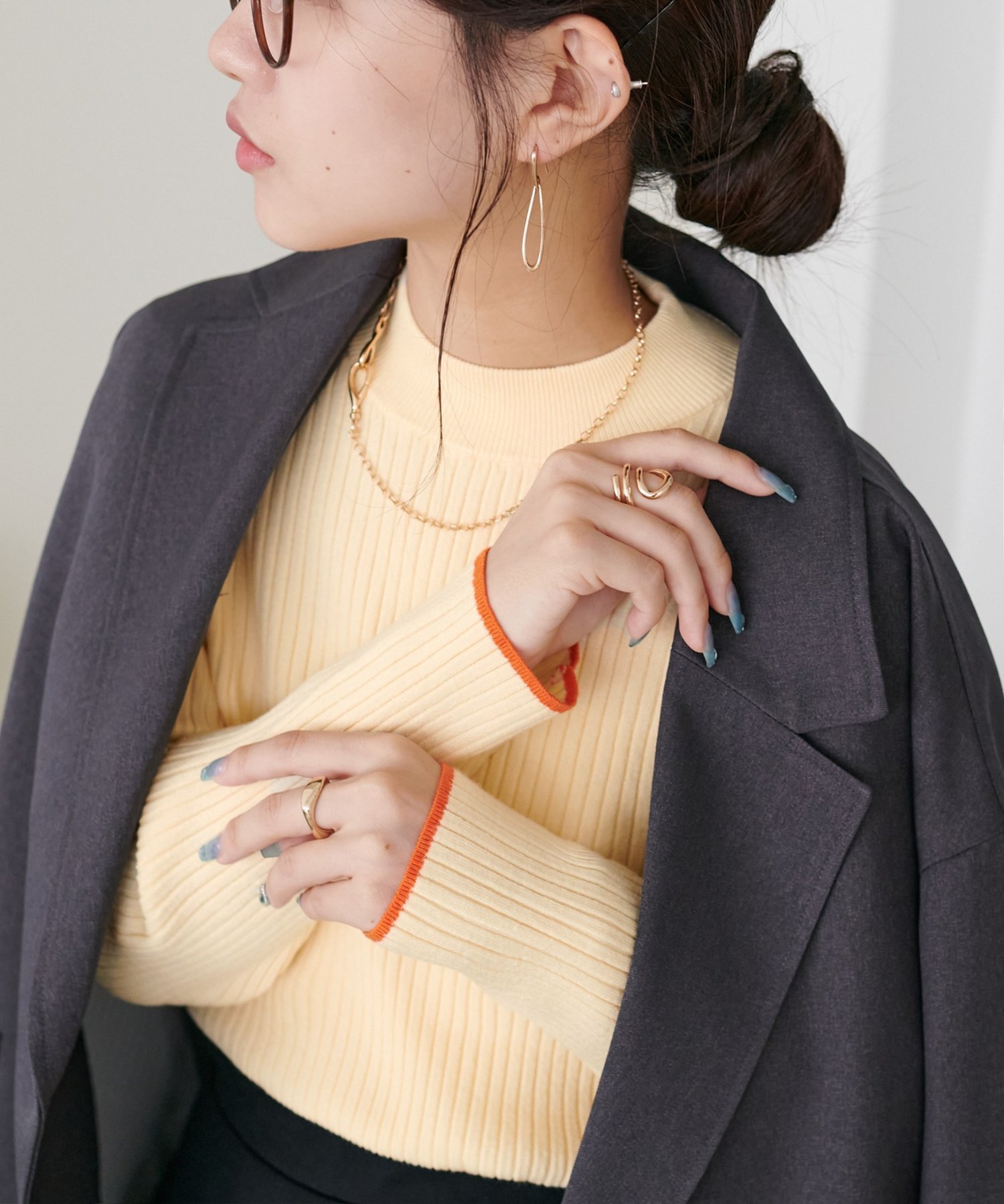 【ディスコート/Discoat】の【リピーター続出/26色展開】モチモチリブパイピングハイネック《WEB限定》 インテリア・キッズ・メンズ・レディースファッション・服の通販 founy(ファニー) 　ファッション　Fashion　レディースファッション　Fashion for Women　シンプル　Simple, Minimal　フィット　Fit, Slim Fit　ホワイト|ID: prp329100004933451 ipo3291000000037029747